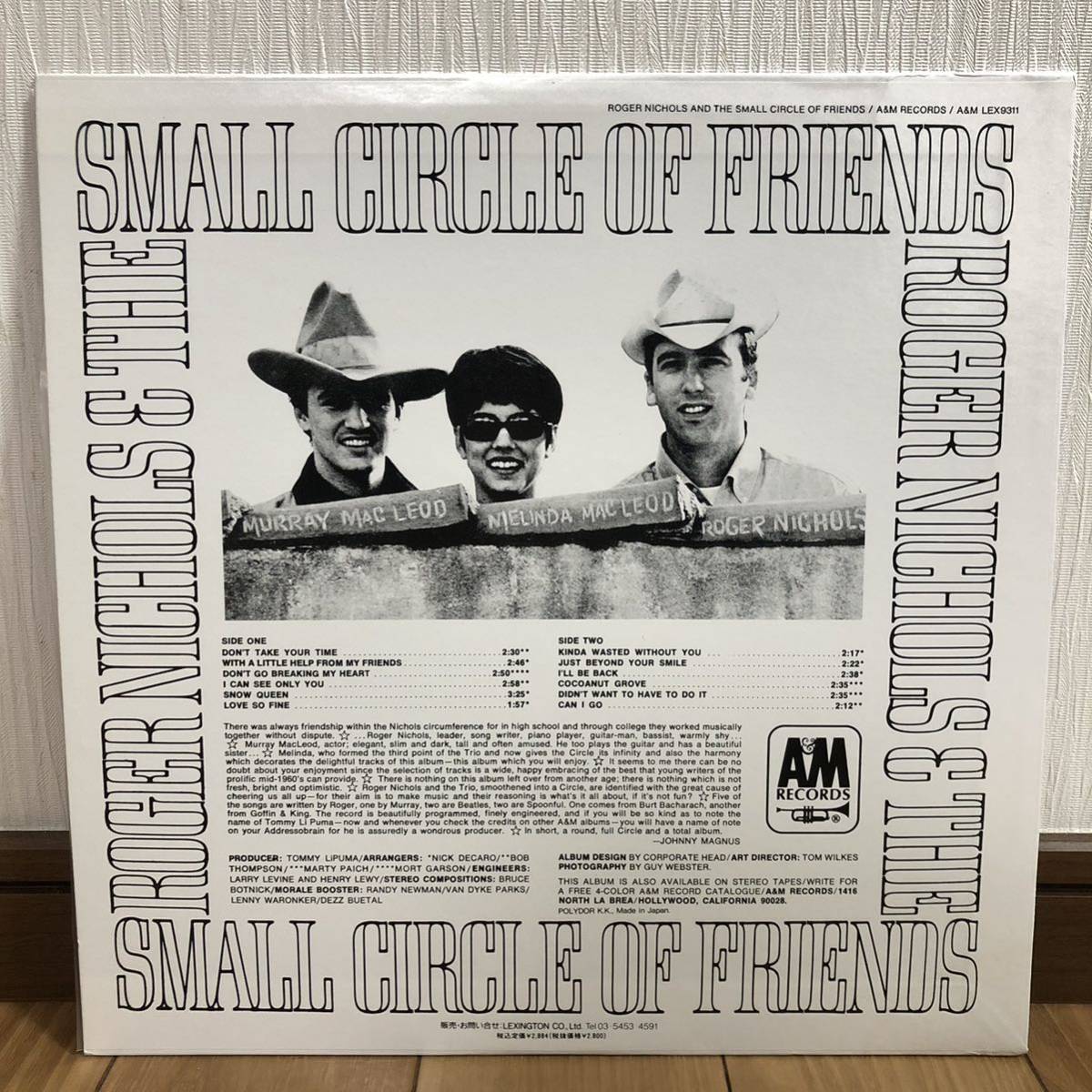 Roger Nichols & The Small Circle Of Friends レコード ロジャー・ニコルズ＆ザ・スモール・サークル・オブ・フレンズ vinyl アナログ LP_画像2