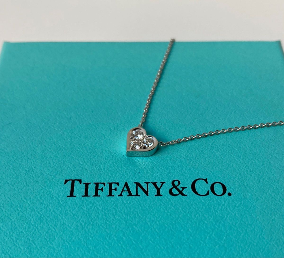Tiffany＆co.  ティファニー　センチメンタルハート　ダイヤモンド　プラチナネックレス　PT950