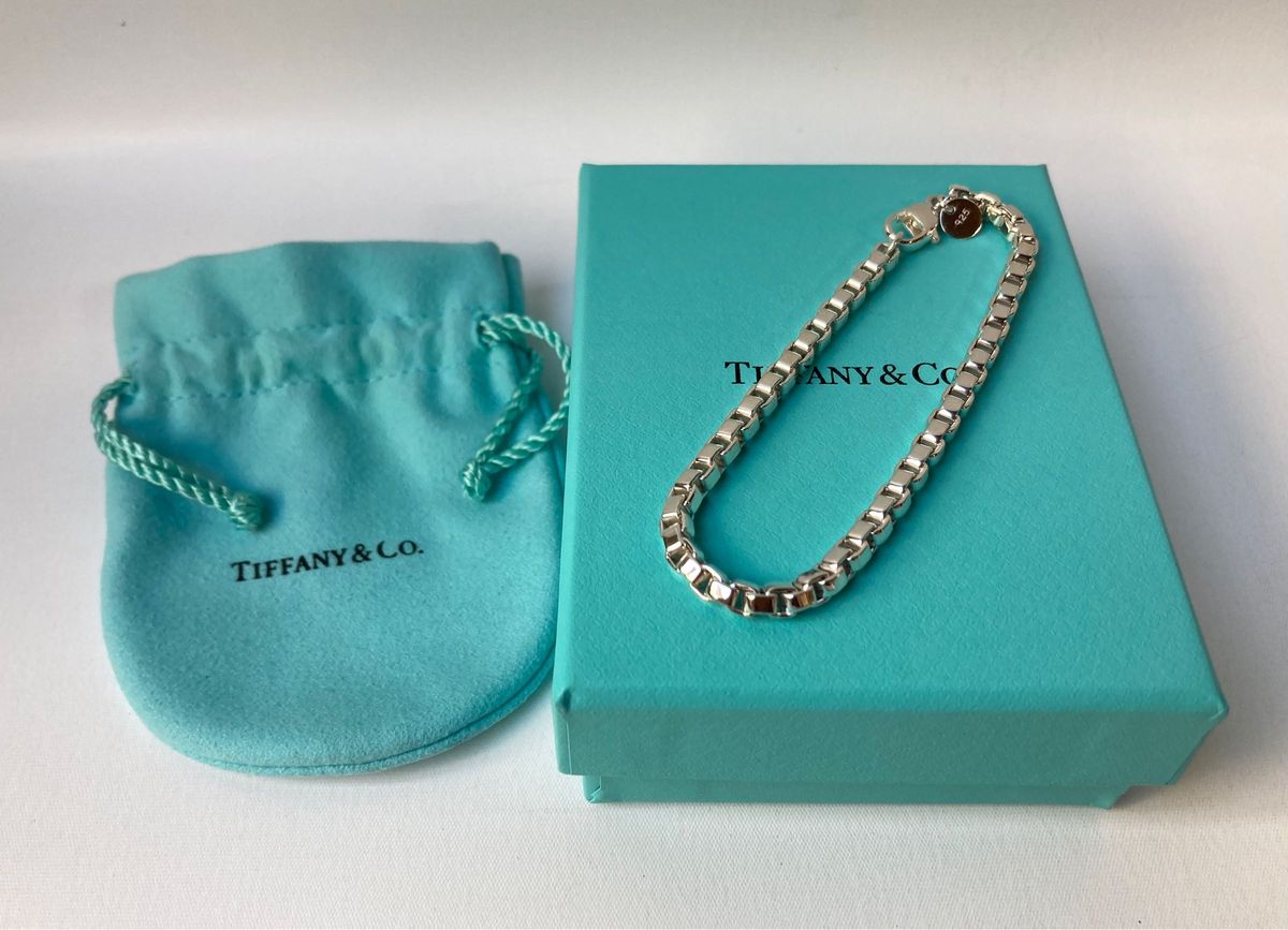 Tiffany＆co.  ティファニー　ベネチアン　BOX リンクチェーン　シルバーブレスレット　Ag925