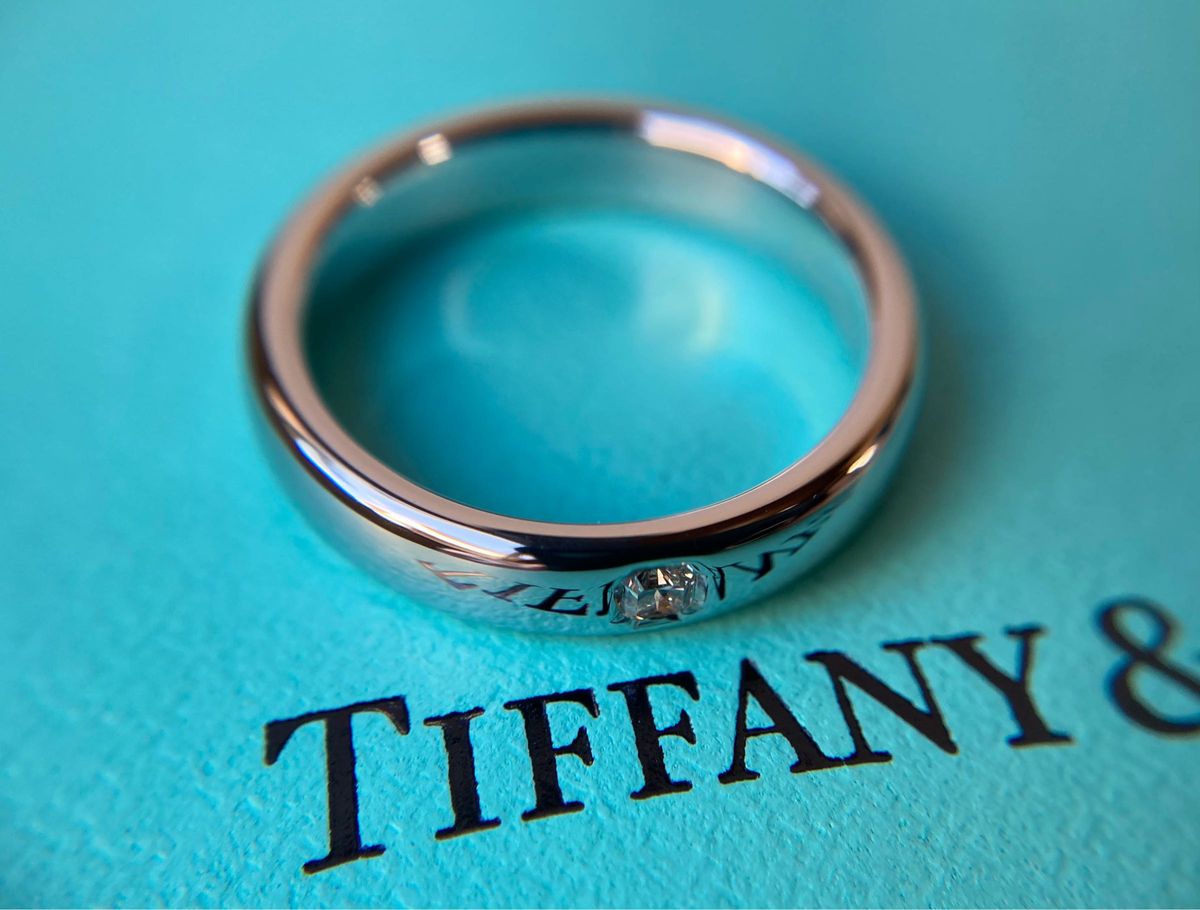 Tiffany＆co.  ティファニー　ルシダ・ダイヤモンド　プリンセスカット　ウェディング　マリッジ　プラチナリング　PT950