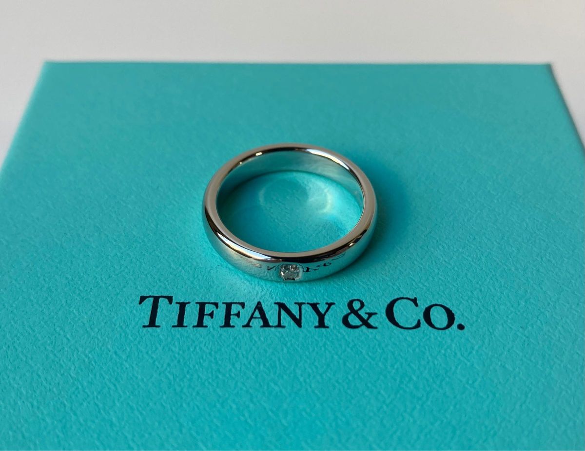 Tiffany＆co.  ティファニー　ルシダ・ダイヤモンド　プリンセスカット　ウェディング　マリッジ　プラチナリング　PT950