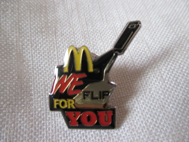 即決★USA　アメリカ　McDonald's　マクドナルド　クルー　ピンバッジ PINS ピンズ/ FLIP WE　FOR YOU