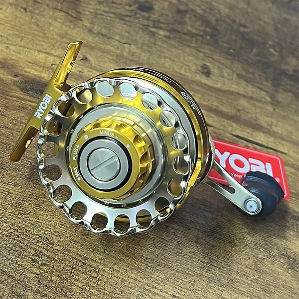 新品 １円～右巻き RYOBI リョービ メタロイヤル イカダ チヌM60A Metaroyal IKADA 筏 いかだ 落し込み リール フィッシング 釣り チヌ_画像6