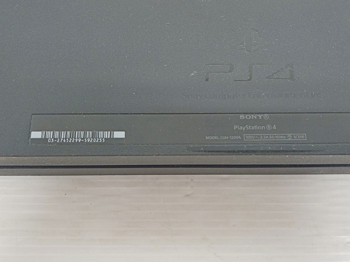 [B4B-511-015-1] SONY ソニー PlayStation4 プレイステーション4 PS4 CUH-1200A 500GB ブラック 本体のみ 通電確認済み ジャンク_画像3