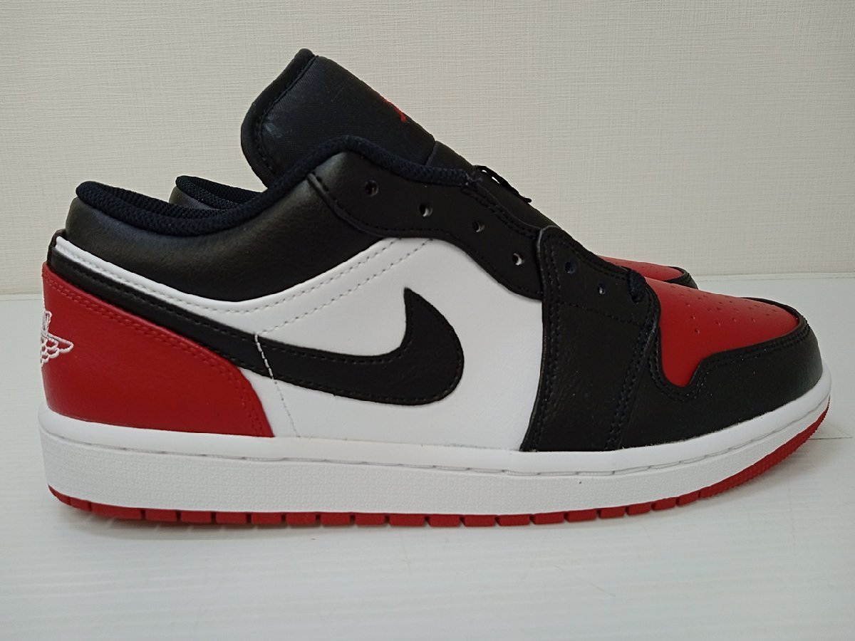 [16A-511-061-1] ◎未使用品 NIKE ナイキ AIRJORDAN1LOW 553558-161 BredToe サイズ27.5cm_画像2