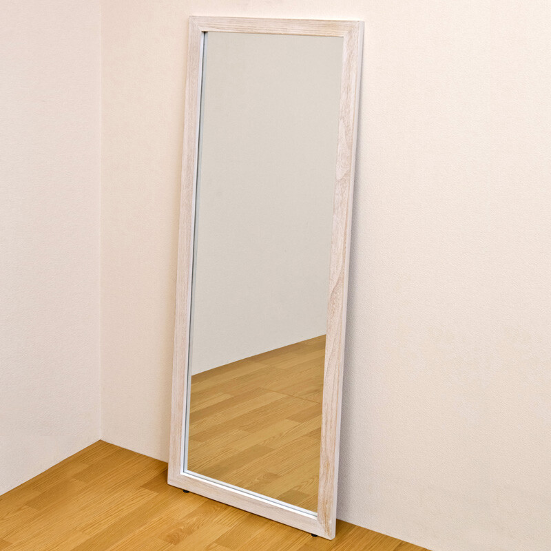 ◆送料無料◆MANO アンティークジャンボミラー ホワイト 白 鏡 全身 アンティーク調 立掛けタイプ H1600 スタンドミラー_画像2