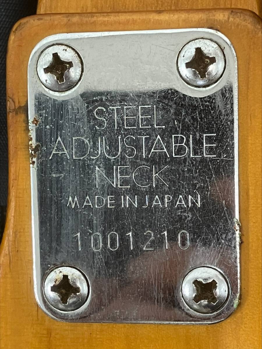 ※ 日本製 Aria STEEL ADJUSTABLE NECK MADE IN JAPAN ビンテージ エレキ エレキベース 中古 ジャンク扱い ケースおまけ【B4714B】_画像8