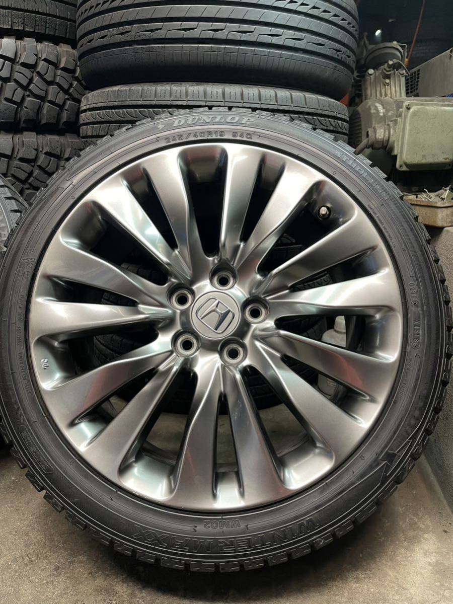 245/40R19 DUNLOP 2018年製　ホンダ純正ホイール19×8j 50 PCD120 5穴_画像2