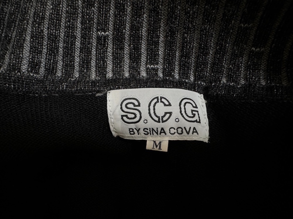 SINA COVA S.C.Gシナコバ ハーフジップウールセーター サイズM_画像5