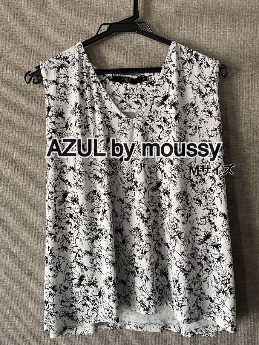 AZUL by moussy 総柄ノースリーブ トップス
