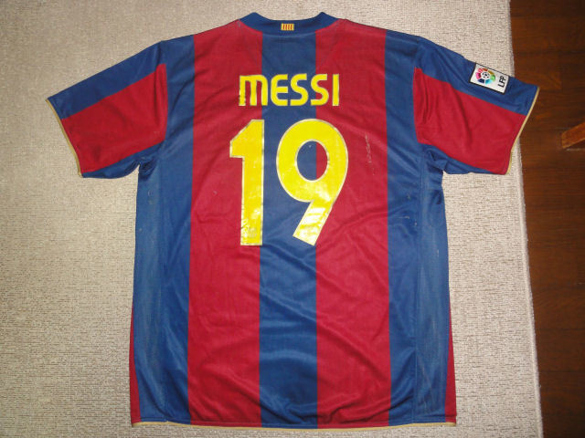 バルセロナ ユニフォーム 07-08 メッシ #19 XLサイズ 2007-2008 ナイキ 正規品 サッカー ビンテージ_画像1