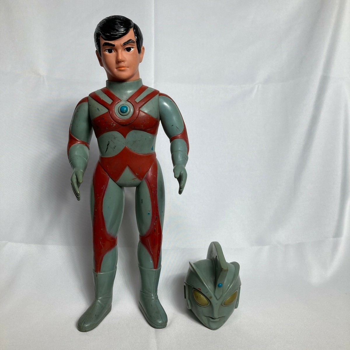 ブルマァク ウルトラマンエース 特大ソフビ 面取れ マスク取れ 約40cm