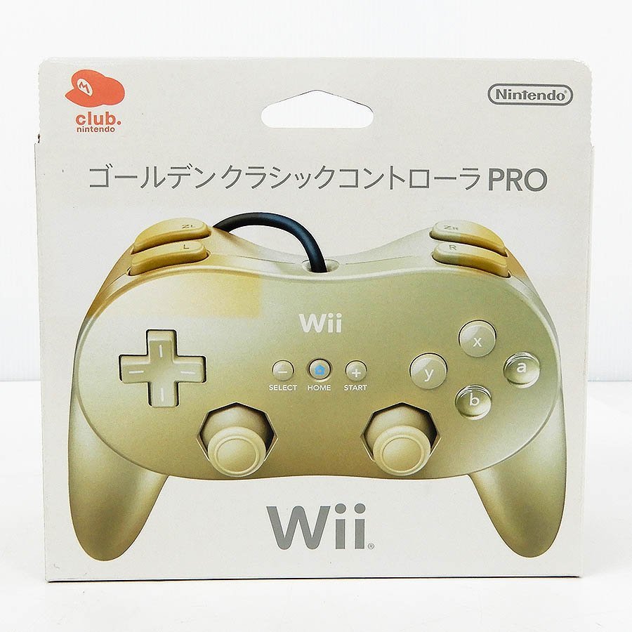 美品 Nintendo Wii ゴールデンクラシックコントローラーPRO◆クラブニンテンドー限定カラー [X8051]_画像1