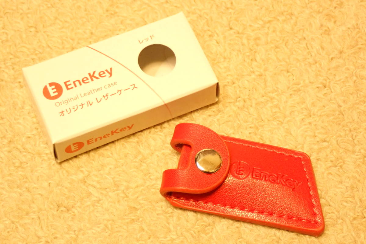 エネキー オリジナル レザーケース レッド 新品 未開封 キーホルダー カバー ケース スピード決済ツール エネオス 皮製 本革 EneKey 赤 RED_画像1