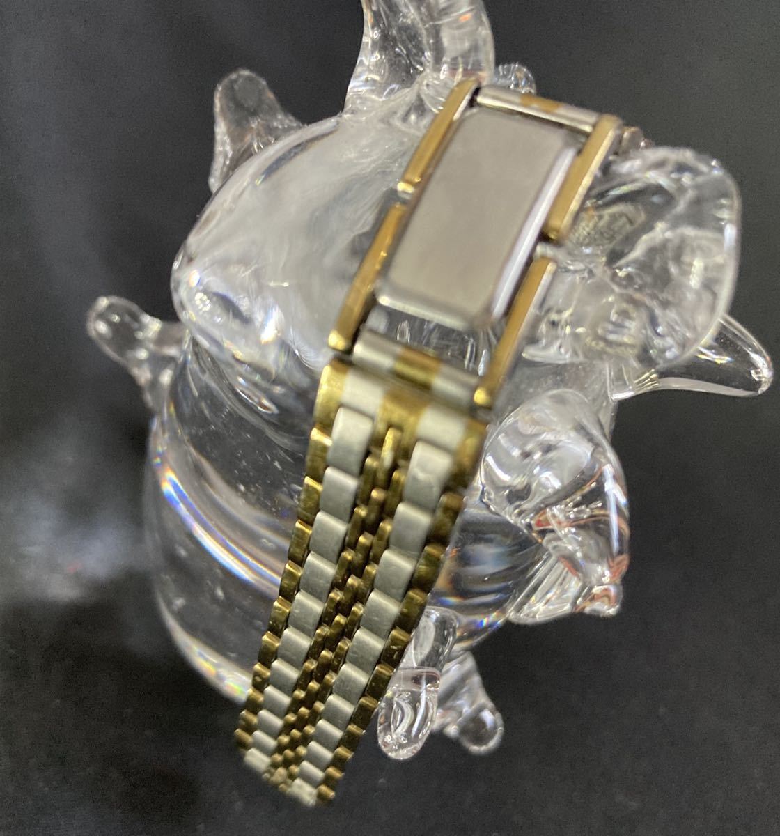 アンティーク　ステンレス時計用バンド14.5センチ　antique stainless watchband combination gold silverビンテージ ブレス コンビ_画像2