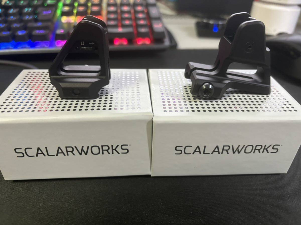 実物 ≪SCALARWORKS≫ PEAK/01 Fixed Iron Sights フロント/リア 実物 ≪SCALARWORKS≫ PEAK/01 Fixed Iron Sights フロント/リア