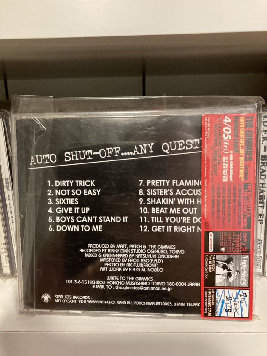 The Gimmies 「Auto Shut-off…Any Questions? 」CD 帯付き punk pop garage rock power pop koga radio birdman ramones popball_画像2