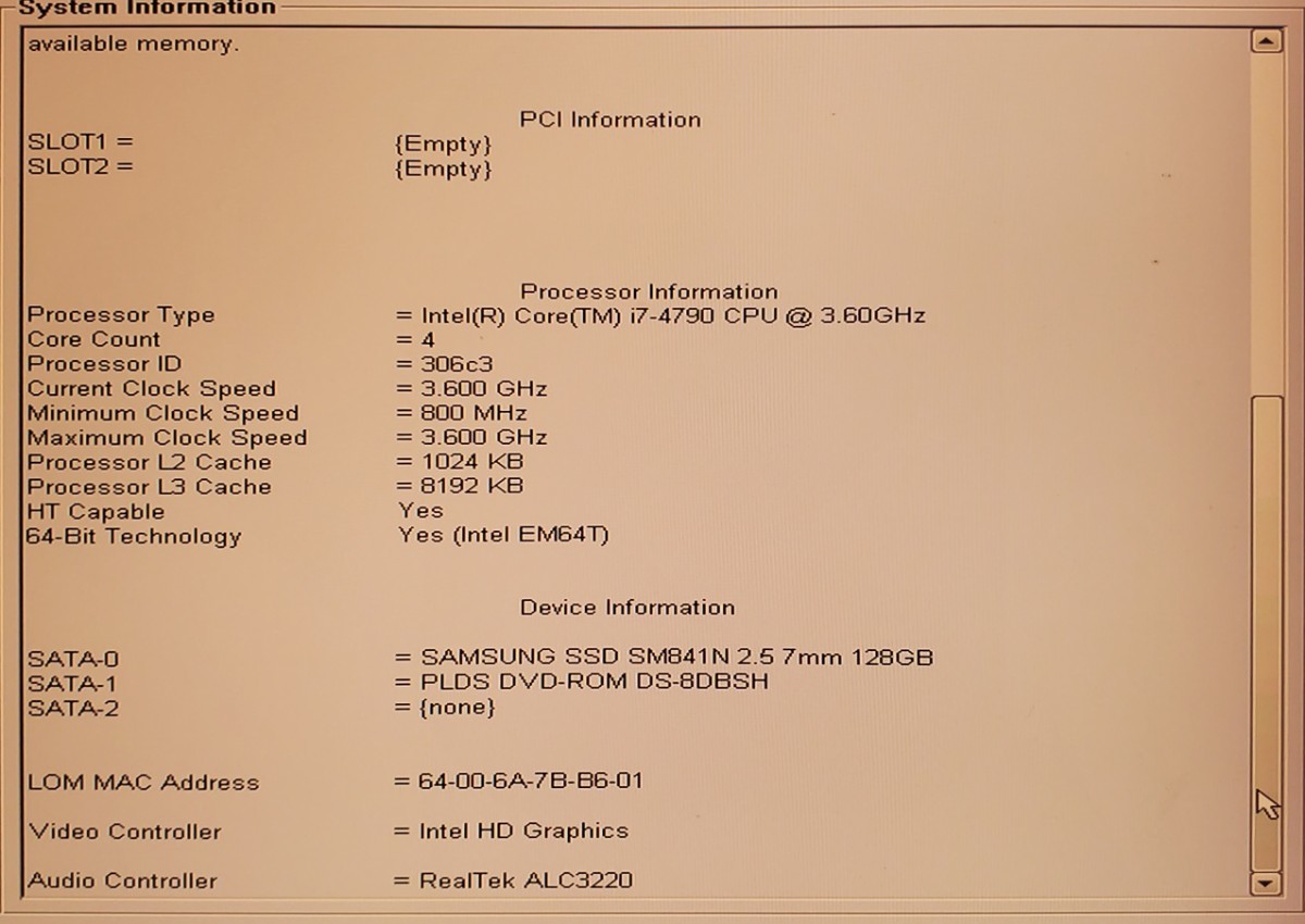 送料無料　DELL　OPTIPLEX　9020　Core i7（4790）メモリ16GB SSD128GB　OSなし　DVD-ROM_画像9