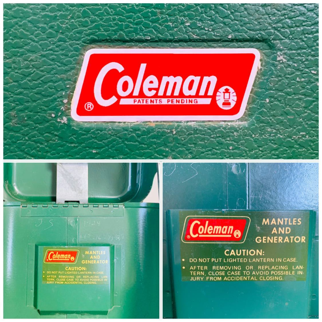 ★名品パテペン★コールマン Coleman ランタン　ガルウイング　ケース　スチール　グリーン　ビンテージUSA 220.635.639.236.237.290_画像8