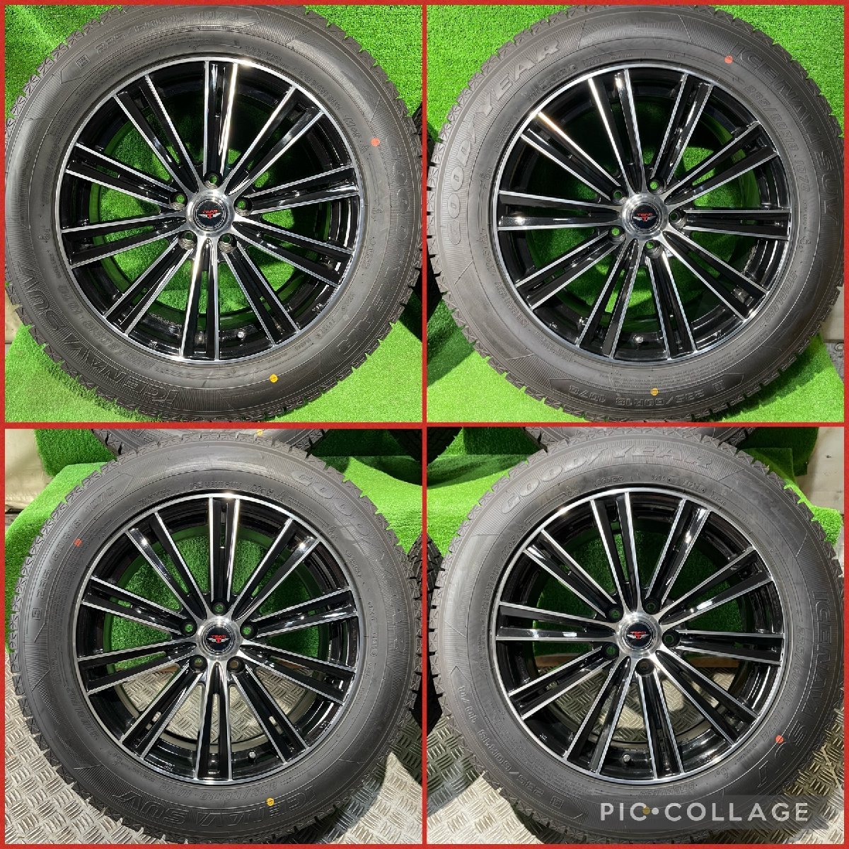 イボ付き TEAD 18インチ 7.5J +38 PCD114.3 5H【235/60R18】ICE NAVI SUV 2017年製 10分山 冬 スタッドレスタイヤ付4本セット！レクサス RX_画像4