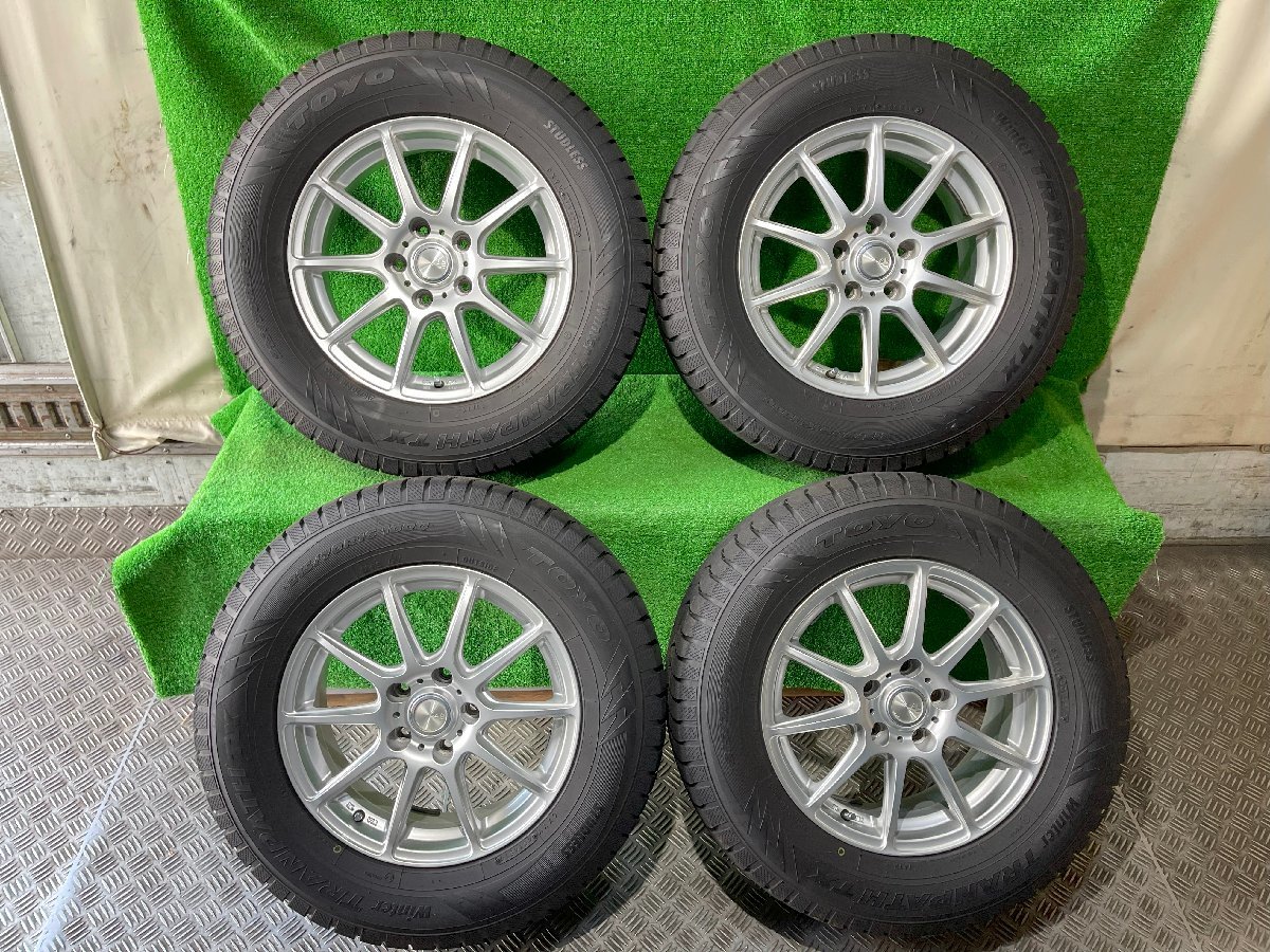 GAB 16インチ 6.5J +38 PCD114.3 5H【215/70R16】TRANPATH 2019年製 7分山 冬 スタッドレスタイヤ付4本セット！_画像1