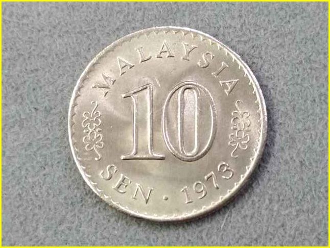 【マレーシア 10セン 硬貨/1973年】 MALAYSIA 10 SEN/旧硬貨/コイン_画像2