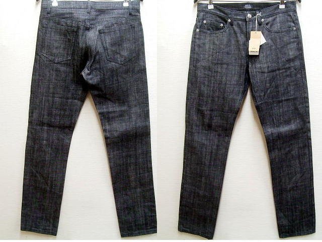 ◇即決[W30]ほぼ未使用品 リジッド A.P.C. NEW STANDARD ブラック デニム ニュースタンダード APC■5670_画像1