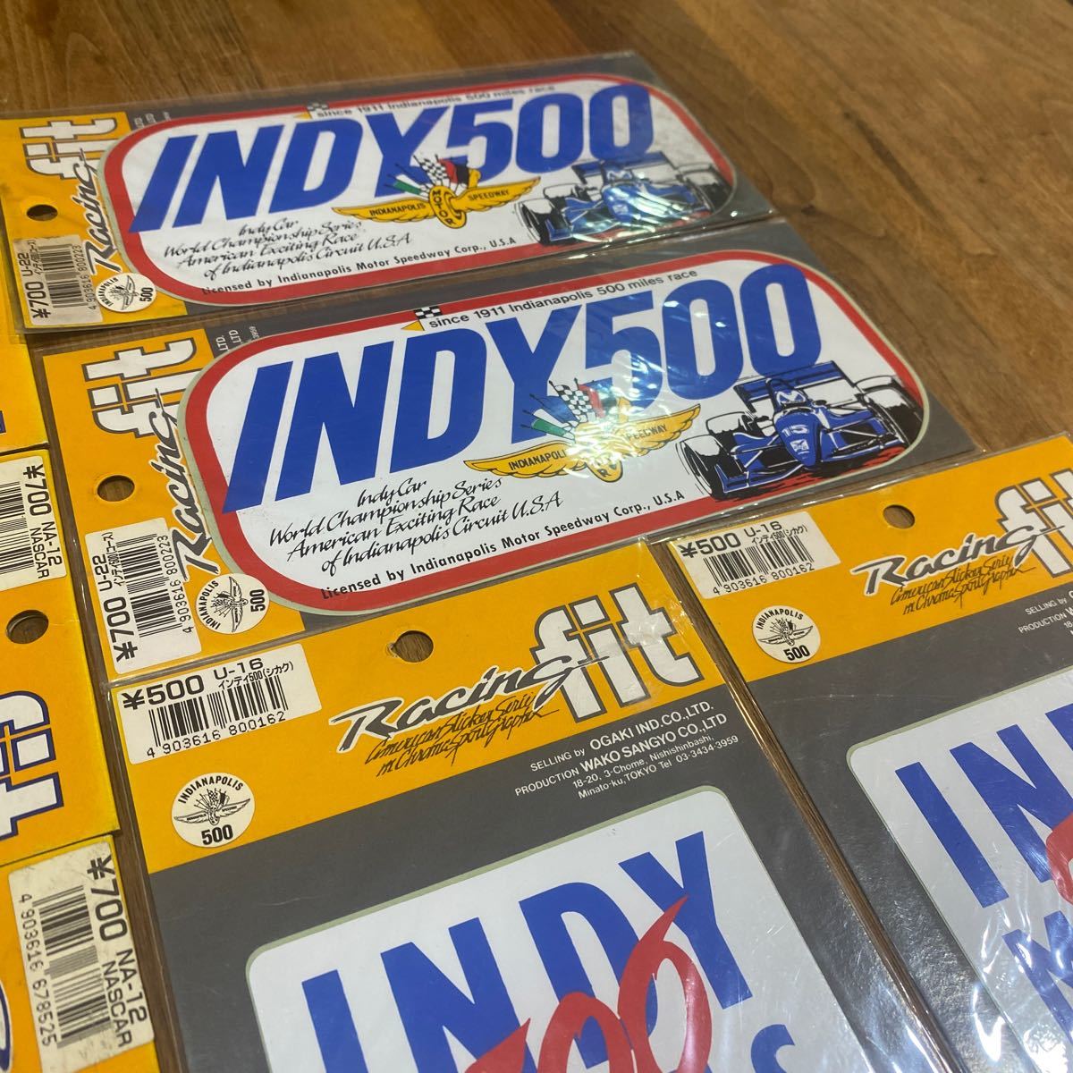 希少　当時物　未使用　訳ありジャンク　NASCAR INDY500 ステッカー　11枚セット　C-24_画像6