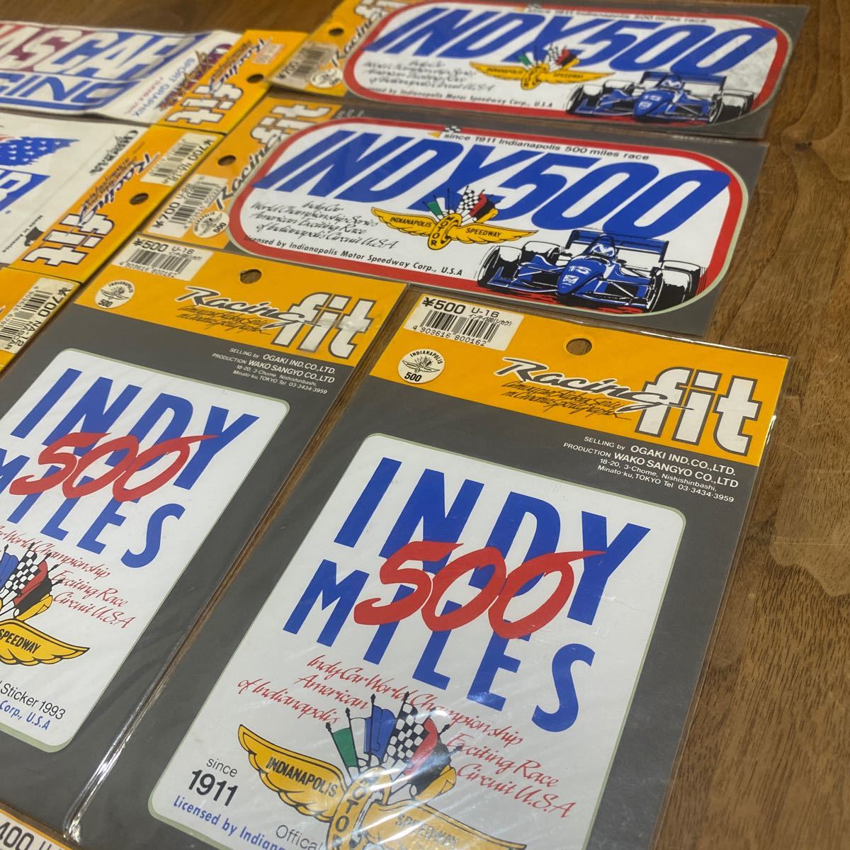 希少　当時物　未使用　訳ありジャンク　NASCAR INDY500 ステッカー　11枚セット　C-24_画像10