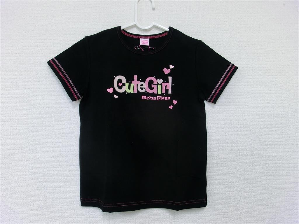 T【J2-16】【送料無料】美品:タグ付き/mezzo piano メゾピアノ/半袖 T