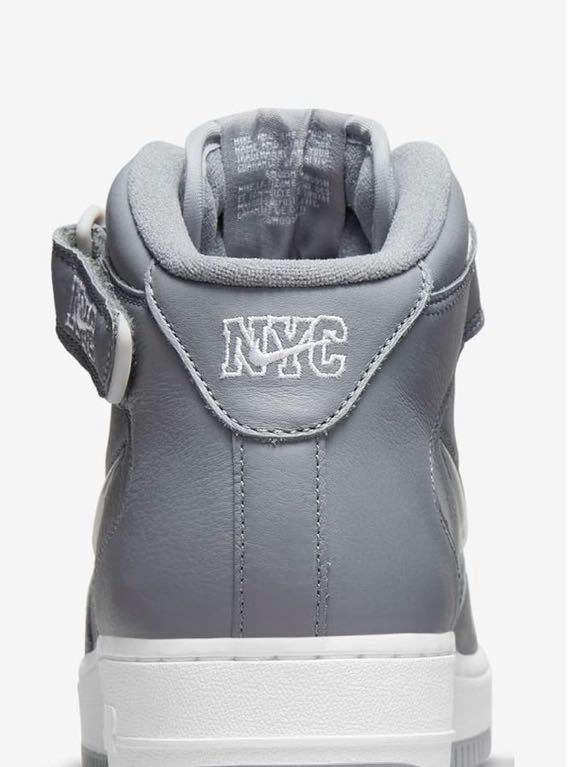 新品未使用 送料無料★NIKEナイキ★AIR FORCE1 MID QS NYCCOOLGREY/US11 29cmDH5622-001 エアフォース1 ミッドカットスニーカーグレーの画像5