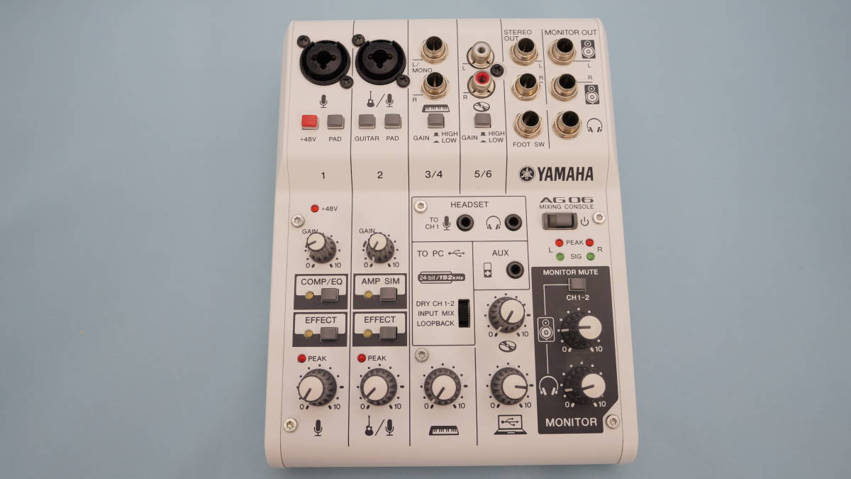 ★☆YAMAHA ヤマハ オーディオインターフェイス　ウェブキャスティングミキサー AG06 　★中古美品 動作確認済　送料無料★☆★_画像1