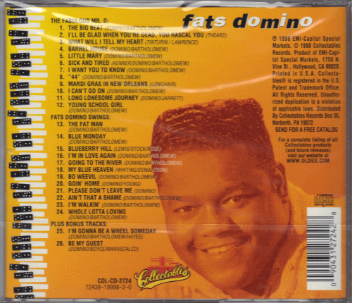 【新品/輸入盤CD】FATS DOMINO/The Fabulous Mr.D & FATS DOMINO Swings_(出品商品はシールド状態です)