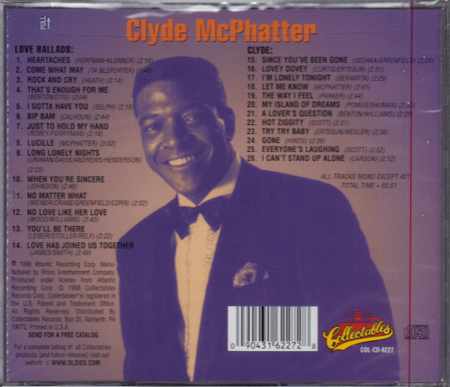 【新品/輸入盤CD】CLYDE McPHATTER/Love Ballads & CLYDE_(出品商品はシールド状態です)