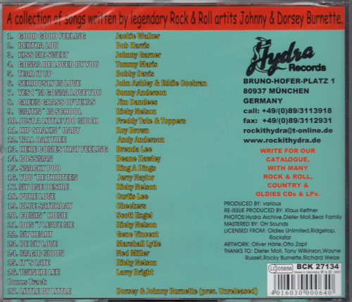 【新品/輸入盤CD】VARIOUS ARTISTS/Like What We Wrote-The Songs Of JOHNNY AND DORSEY BURNETTE Vol.1_(出品商品はシールド状態です)