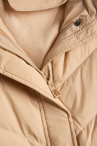 新品暖かいレディース90％ダウンコート大襟ポケットジャケットオフホワイトーM_画像4