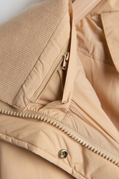 新品暖かいレディース90％ダウンコート大襟ポケットジャケットオフホワイトーM_画像7