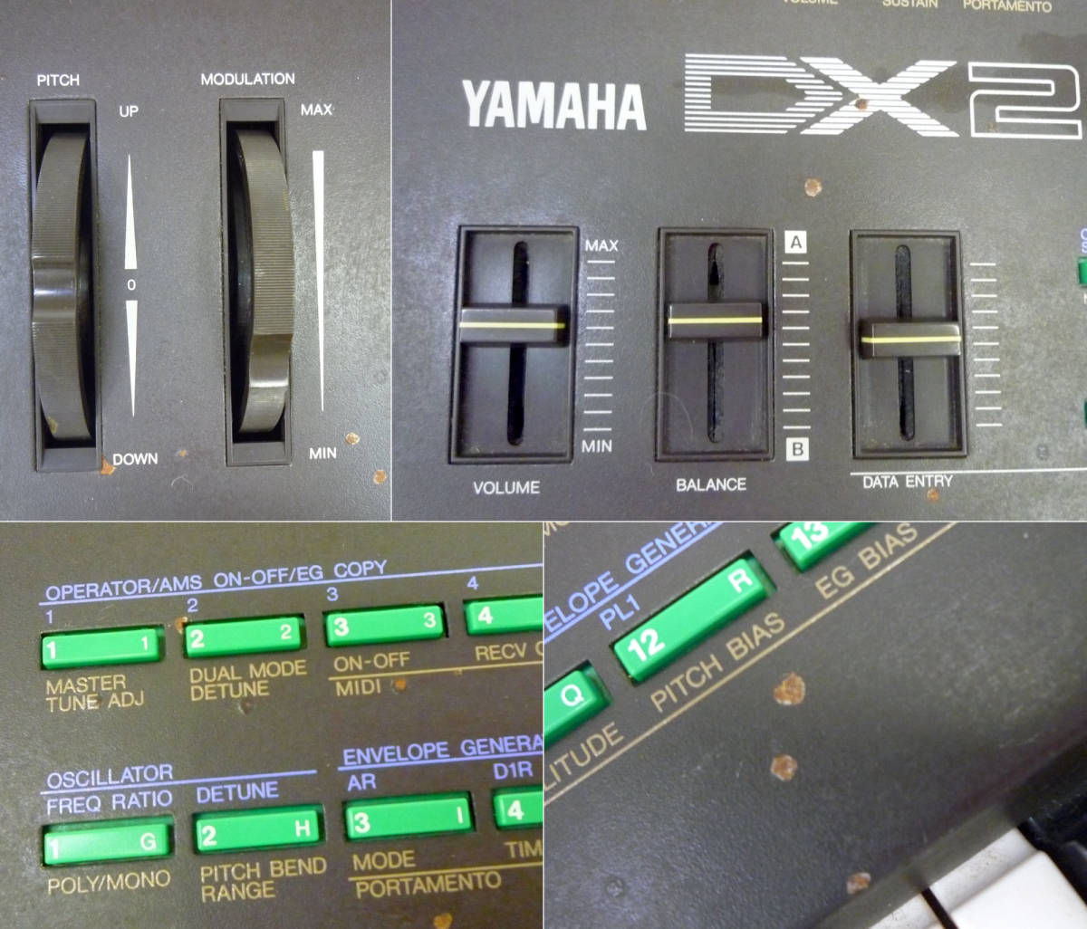 定価13万円 YAMAHA ヤマハ シンセサイザー DX21 可動品 MIDIプレイ デュアル/スプリットモード 32パフォーマンスメモリー ステレオコーラス_画像9