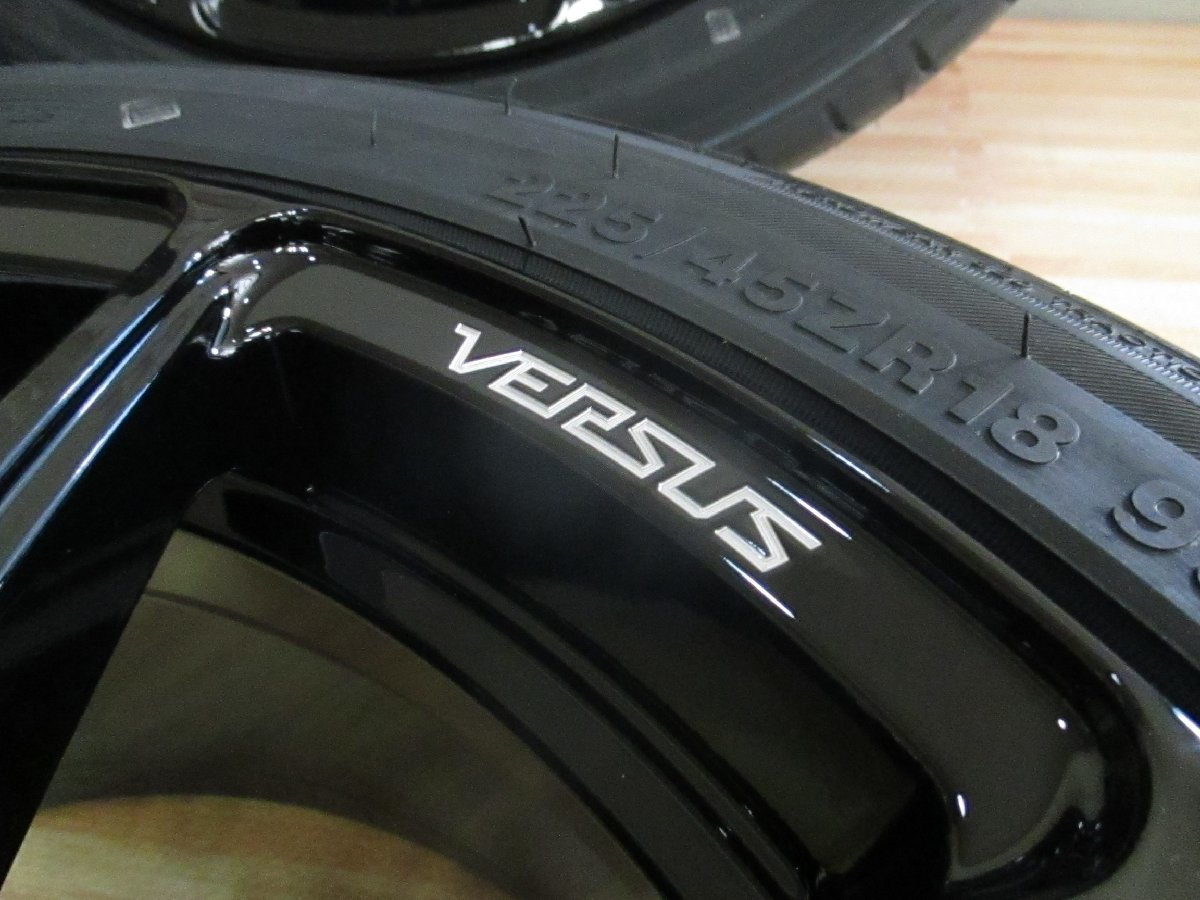 即納 新品 特注色 RAYS VERSUS VV21S 18インチ 5H114.3 8J+45 BNJ 2023年製 225/45R18 BLACKARROW レヴォーグ クラウン マークX エスティマ_画像6