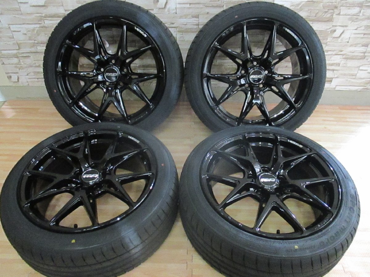 即納 新品 特注色 RAYS VERSUS VV21S 18インチ 5H114.3 8J+45 BNJ 2023年製 225/45R18 BLACKARROW レヴォーグ クラウン マークX エスティマ_画像1