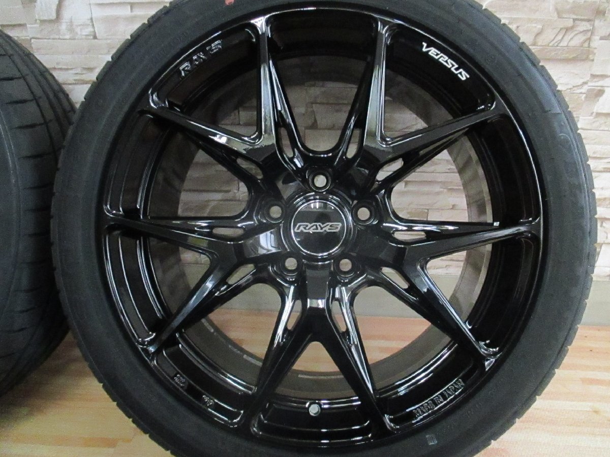 即納 新品 特注色 RAYS VERSUS VV21S 18インチ 5H114.3 8J+45 BNJ 2023年製 225/45R18 BLACKARROW レヴォーグ クラウン マークX エスティマ_画像2