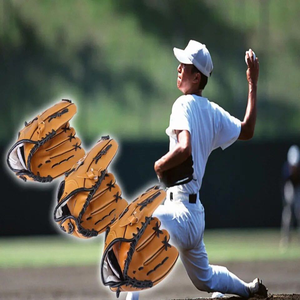 野球グローブ 初心者 キャッチボール 右利き 少年野球 大人 子供 外遊び_画像5