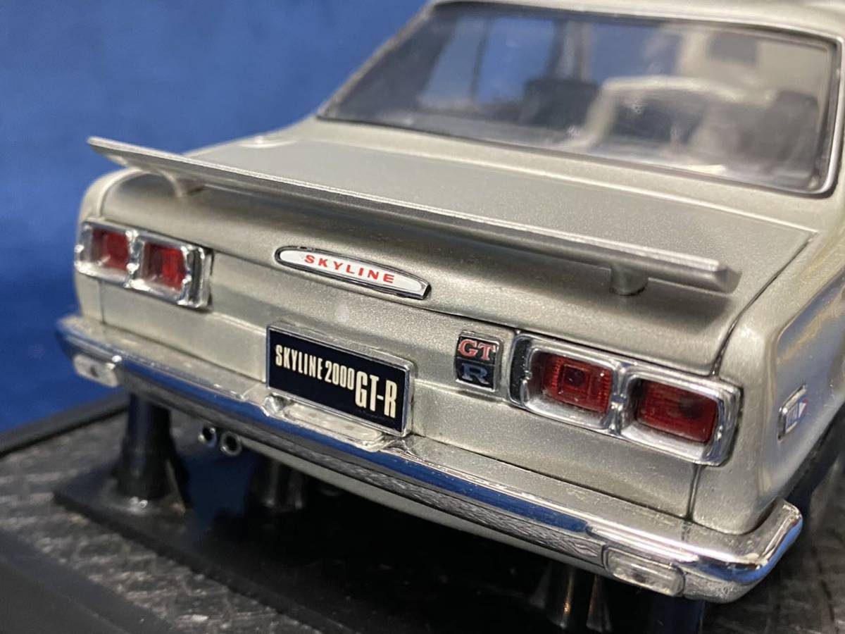 ☆NISSAN SKYLINE 2000GT-R(KPGC10)☆【 Kyosho 日産スカイライン 2.0GT-R (ハコスカ) Silver 1/18 -絶版品- 】　検索ー京商　 _画像7