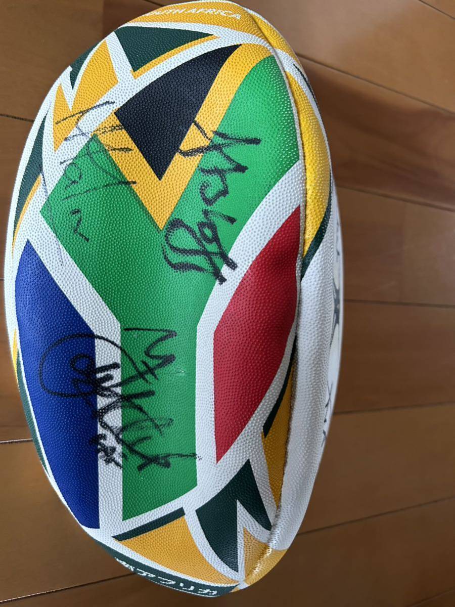 GILBERT RWC2019 ファフ・デ・クラーク マークス他　直筆サイン南アフリカ代表記念ボール 5号 ギルバート ラグビー ワールドカップ