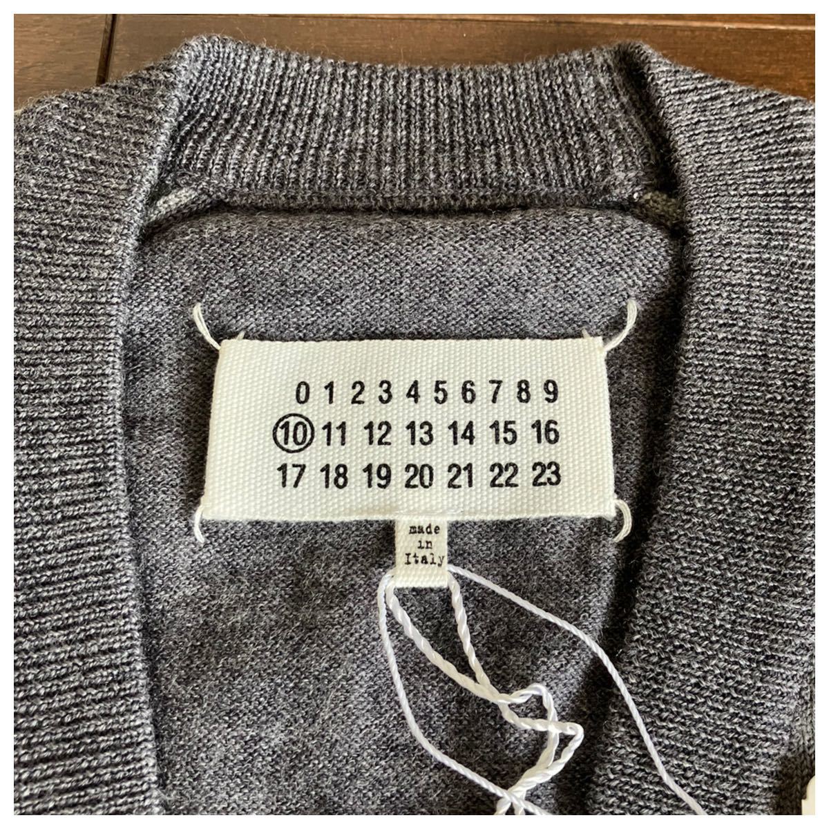 【新品】Martin Margiela ニット カーディガン S メゾン マルタン マルジェラ ⑩ デザインチーム期 グレー デッドストック セーターの画像2