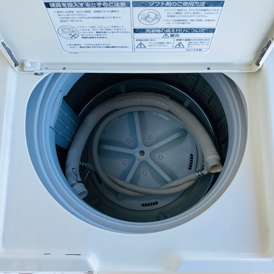 【中古】MCW-C45(28)　コイン式洗濯機　AQUA　2014年製　4.5kg　倉庫手渡し限定_画像7