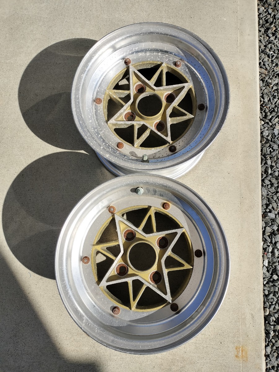 スピードスター 当時物 13×7.0J　ET9 PCD114.3　4穴　ハブ径70　アルミホイール2本_画像1