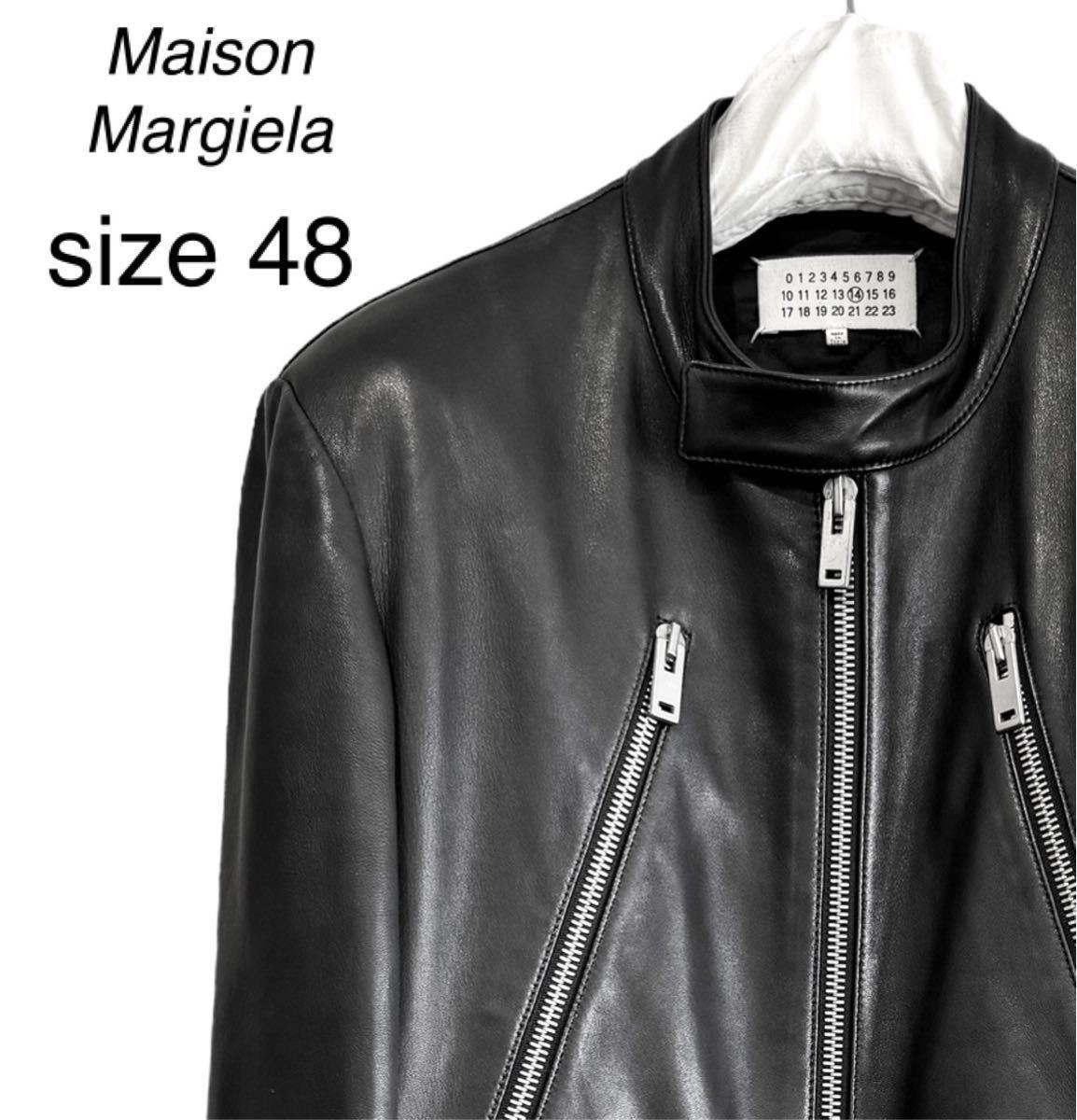 Maison Margiela ハの字ライダース メゾンマルジェラ 八の字ライダース 48 レザージャケット ライダースジャケット