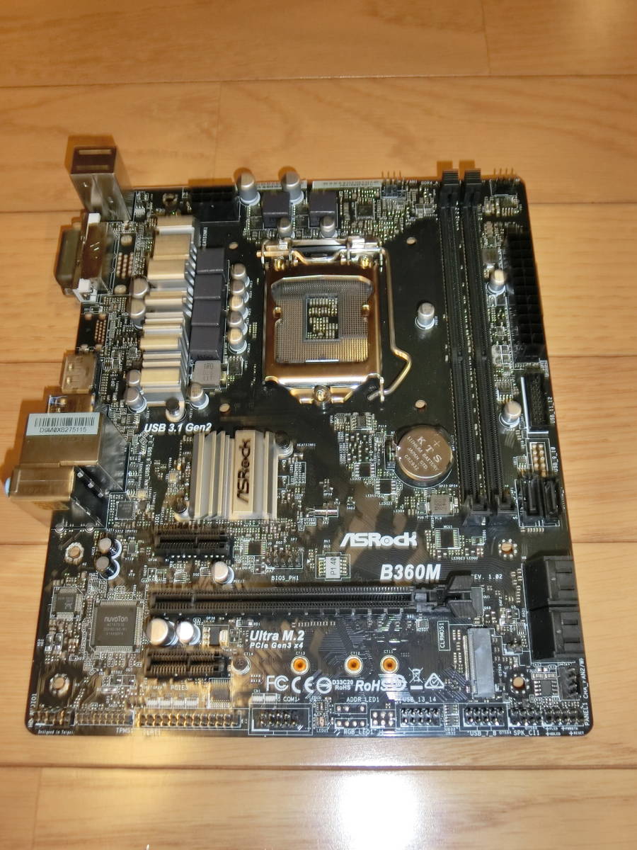 ASRock B360M MicroATX　LGA1151 ジャンク品_画像1