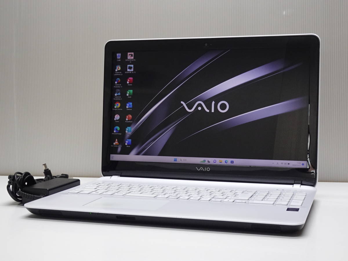 VAIO VJS152C11N Core i5 4210M メモリ8GB 新品SSD256GB換装 Win11 MS-Office DVDマルチ 15.6インチ 高解像度 フルHD 管FG-739_画像1